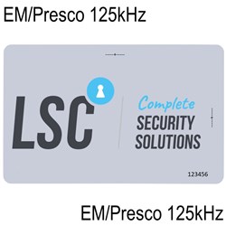 NEPTUNE EM 125kHz ISO CARD COLOUR PRINT 1 SIDE WITH SLOT PUNCH GUIDES