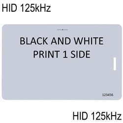 Neptune ISO Card HID 125kHz Black & White Print 1 Side With Slot Punch – Short Side