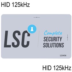 NEPTUNE HID 125kHz ISO CARD COLOUR PRINT 1 SIDE WITH SLOT PUNCH GUIDES