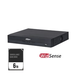 Dahua WizSense AI Series 8 Channel NVR with 8 PoE Ports, 1 HDD Bay, installed with 6TB HDD - DHI-NVR4108HS-8P-AI/ANZ-6T