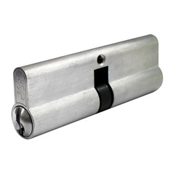 PROTECTOR Euro Double Cylinder with Fixed Cam LW5 Profile KD Satin Chrome 90mm - PCD90-6P-KD-SC