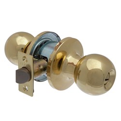 BRAVA Metro RA Series Tiebolt Privacy Knob Set Adjustable Backset Polished Brass - RA3130PB