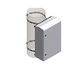 Pole Clamp 316 Stainless Steel suit RBSSB303020, RBSSB403020/25, Pole Diameter 100 - 300mm, 150kgs