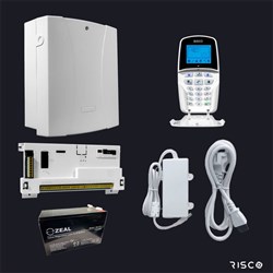 RISCO LightSYS+ Alarm Upgrade Kit with Enclosure, LCD Keypad Power Supply and Backup Battery