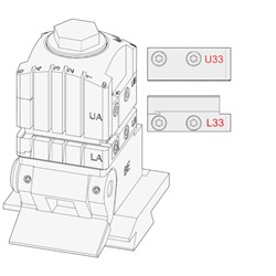Silca Clamp Set for MLAA Binary Plus Keys BP U33-L33 to suit UCF Unocode F-Series