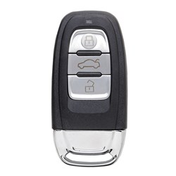 Silca Automotive Smart Key and Remote Replacement Shell for Audi with 3 Buttons and HU66C Emergency Blade