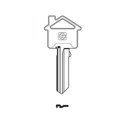 Silca LW4 Key Blank for Lockwood Cylinders with house shape LW4BB