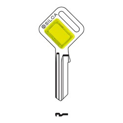 Silca Taggy LW4 Key Blank with Customisable Plastic Head Yellow Insert