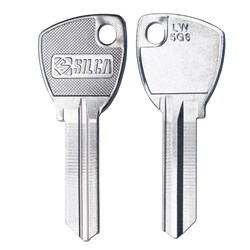 Silca LW5 Key Blank with Teardrop Head for 6 Pin Lockwood Cylinders