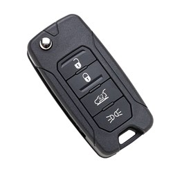Silca Automotive Key and Remote for Jeep with 4 Buttons ID88 and SIP22 Flip Blade