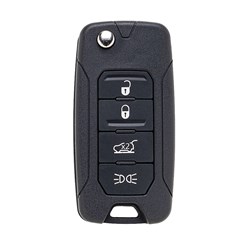 Silca Automotive Smart Key and Remote Replacement Shell for Jeep with 4 buttons and SIP22 Emergency Blade