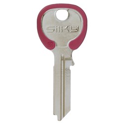 Silca Silky TE2 Key Blank for Gainsborough Cylinders with Purple Head