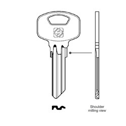 Silca YA89SM Key Blank for Yale Cylinders In Steel