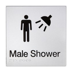 TTSM SIGN MALE SHOWER SIL/BLK