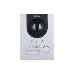 Dahua IP or 2-Wire Video 1 Button Silver Residential Intercom Door Station with 2MP Camera, IP65 and IK07 - DHI-VTO2202F-P-S3