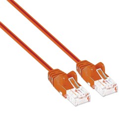 Cat-6 Slim Patch Cable 0.25m LSZH Orange