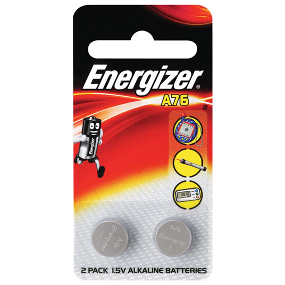 ENERGIZER, A76 Battery Size, Alkaline, Button Cell Battery - 45EK06