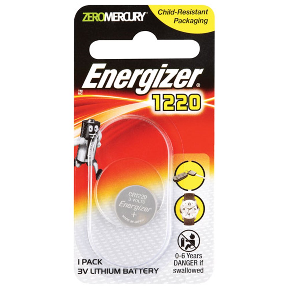 gracht formule Nadenkend ENERGIZER BATTERY COIN CELL PK1 3V CR1220 LITHIUM | Batteries - LSC |  Complete Security Solutions - LSC Security Supplies