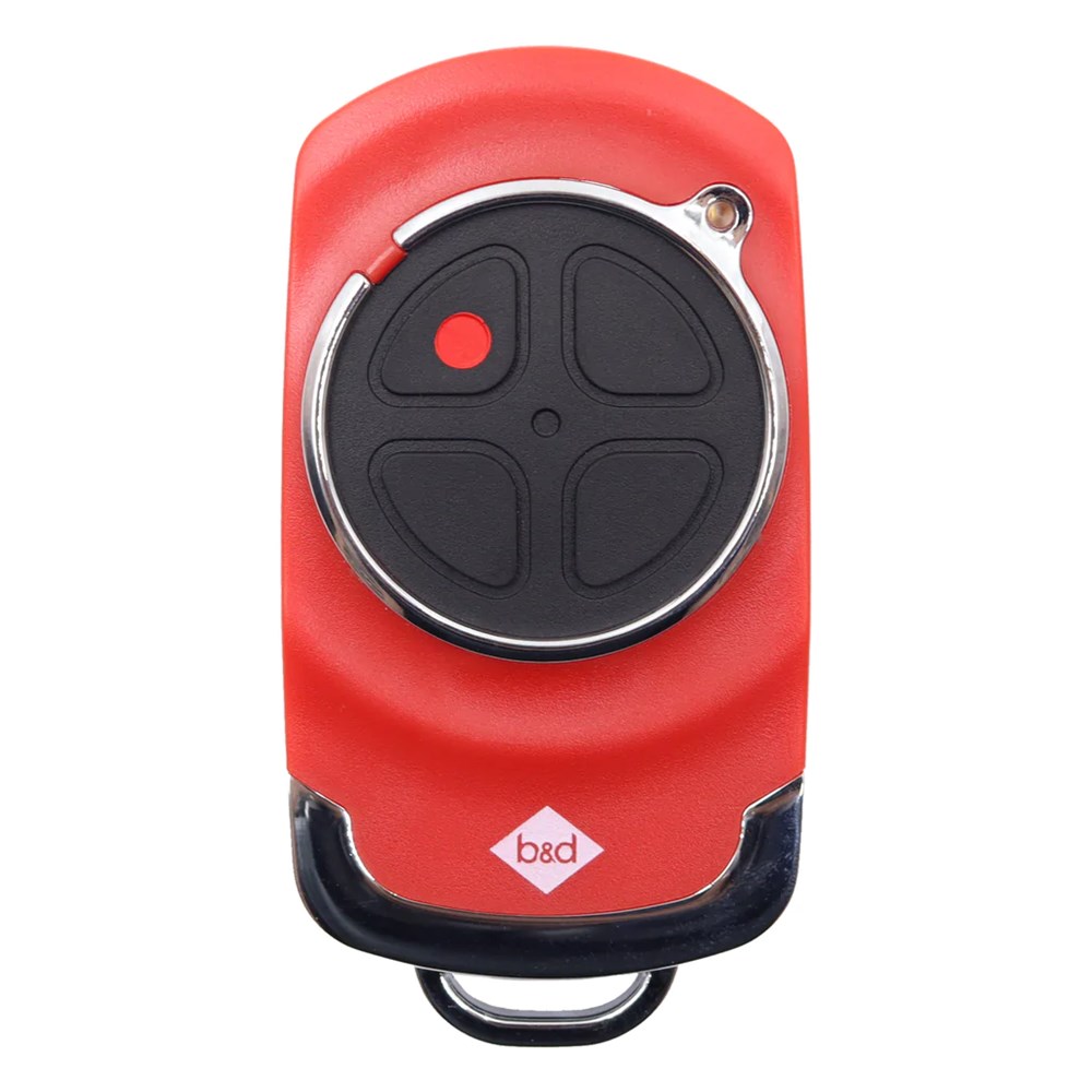 B&D Remote for Garage Doors with 4 Buttons and Tri-Tran+ Red - TB