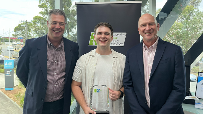 2025 ABYL Winner Chris with LSC's Mark Johnson and Warren Nelson