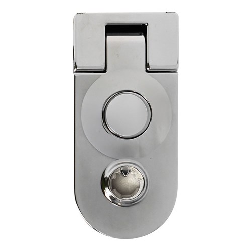 Lock Focus Round End Push Button Compression Latch, Bright Chrome Finish in Display Pack - AR/2302/3