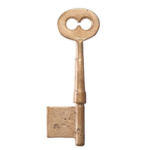 Jacksons Key Blank 8mm Gauge, 84mm Length with 24.5x21mm Bit Bronze Cast - 800