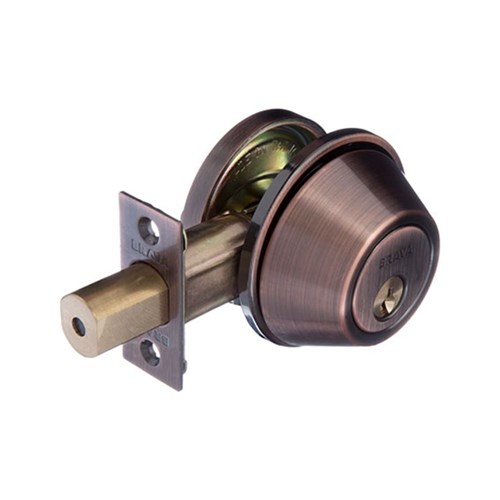 BRAVA Urban Deadbolt Single Cylinder TE2 Profile KD Antique Copper - 200BAC