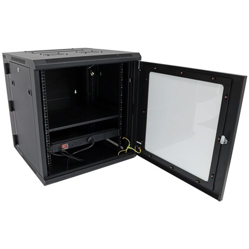 Datatek 12RU 600mm Swing Frame Wall Mount Data Cabinet SFPS Series includes accessories 600Wx600Dx635Hmm - 24B12RWS66FPS