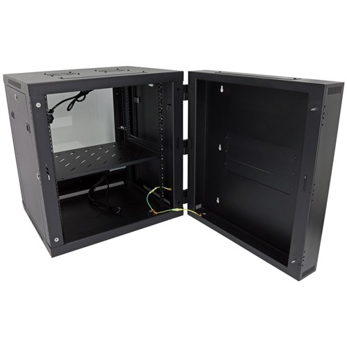 Datatek 12RU 600mm Swing Frame Wall Mount Data Cabinet SFPS Series includes accessories 600Wx600Dx635Hmm - 24B12RWS66FPS