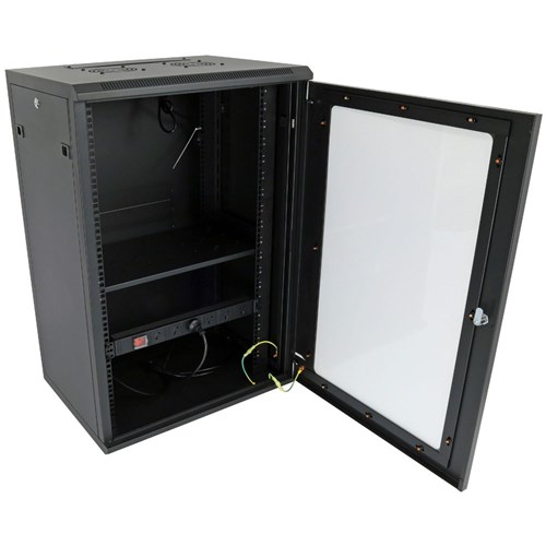 Datatek 18RU 450mm Deep Wall Mount Data Cabinet FPS Series includes accessories 600Wx450Dx905Hmm - 24B18RW64FPS