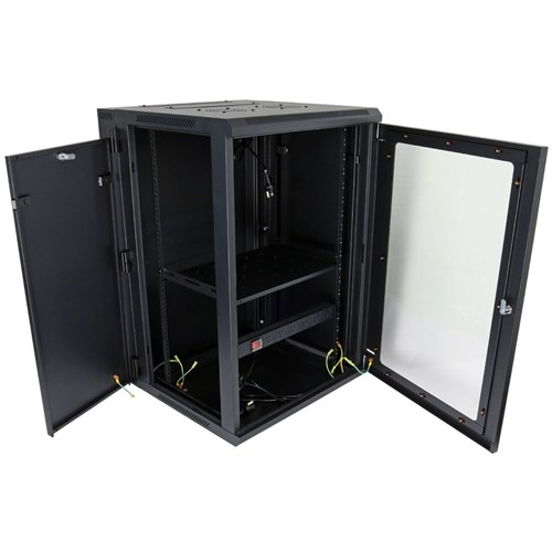 Datatek 18RU 600mm Swing Frame Wall Mount Data Cabinet SFPS Series includes accessories 600Wx600Dx905Hmm - 24B18RWS66FPS