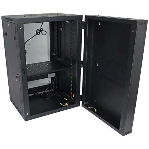 Datatek 18RU 600mm Swing Frame Wall Mount Data Cabinet SFPS Series includes accessories 600Wx600Dx905Hmm - 24B18RWS66FPS