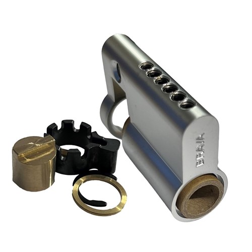 BRAVA Urban Euro Half Cylinder with Fixed Cam 6 Pin without Barrel Satin Chrome 45mm - 3175HSCLP