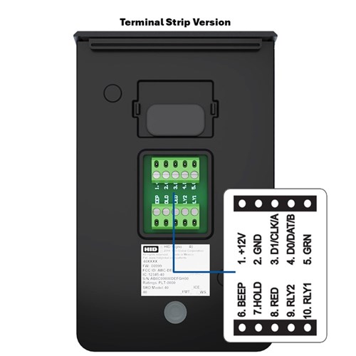 HID Signo 40 Series Reader Smart Profile with Terminal Strip Connection - 40TKS-02-000000