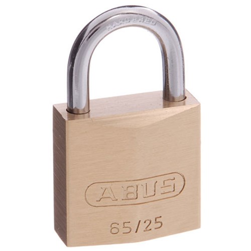 ABUS 65 Series Premium Padlock with 25mm Brass Body and 14mm Hardened Steel Shackle KD - 6525