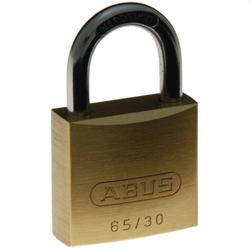 ABUS 65 Series Premium Padlock with 30mm Brass Body and 17mm Hardened Steel Shackle KA 6301 - 6530KA11