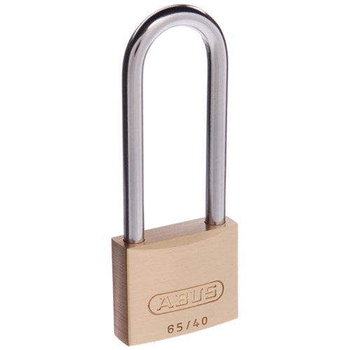 ABUS 65 Series Premium Padlock with 40mm Brass Body and 63mm Hardened Steel Shackle KA 6401 - 6540HB63KA11