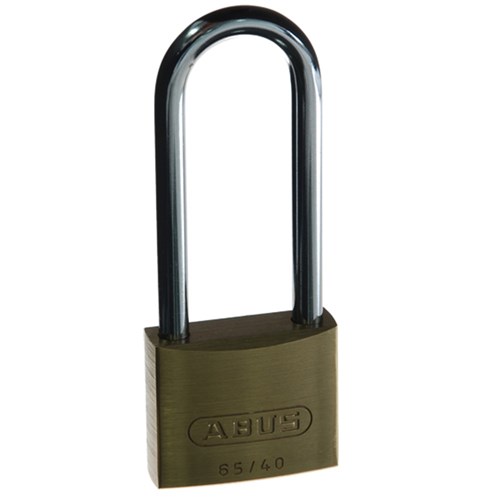 ABUS 65 Series Premium Padlock with 40mm Brass Body and 63mm Hardened Steel Shackle KA 6402 - 6540HB63KA12