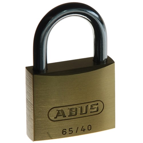 ABUS 65 Series Premium Padlock with 40mm Brass Body and 23mm Hardened Steel Shackle KA 410 - 6540KA10