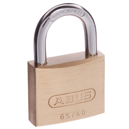 ABUS 65 Series Premium Padlock with 40mm Brass Body and 23mm Hardened Steel Shackle KA 409 - 6540KA9