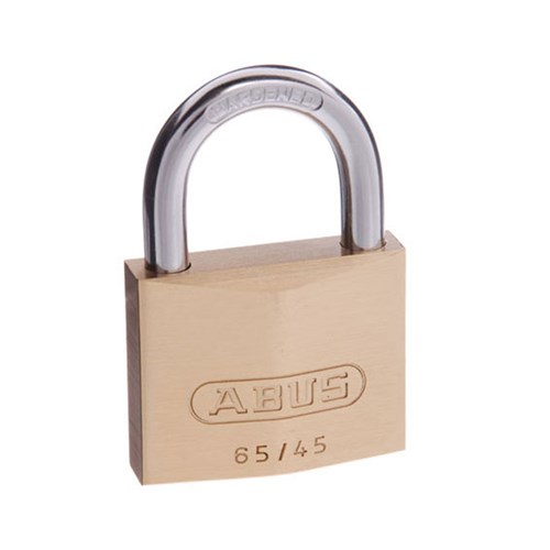 ABUS 65 Series Premium Padlock with 45mm Brass Body and 25mm Hardened Steel Shackle KA 451 - 6545KA1