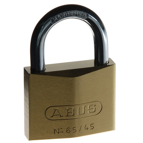 ABUS 65 Series Premium Padlock with 45mm Brass Body and 25mm Hardened Steel Shackle KA 6452 - 6545KA12