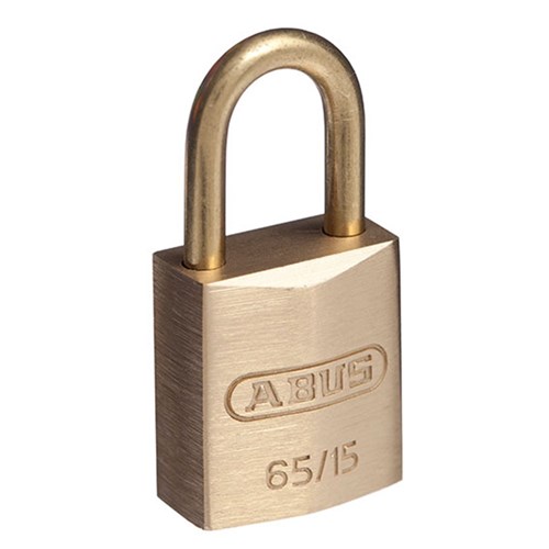 ABUS 65 Series Premium Padlock with 15mm Brass Body and 20mm Brass Shackle KD Display Pack - 65MB15C