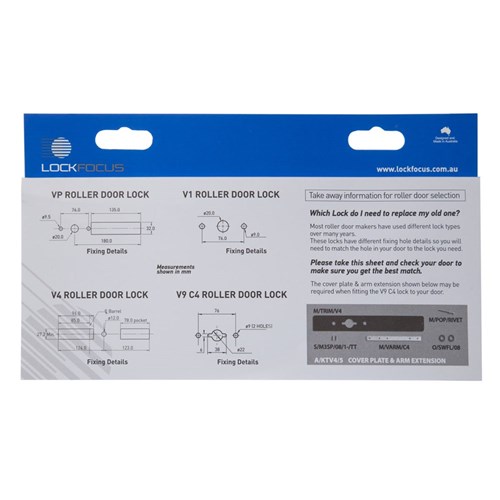 LOCK FOCUS SALES AID suit RETAIL BOARD