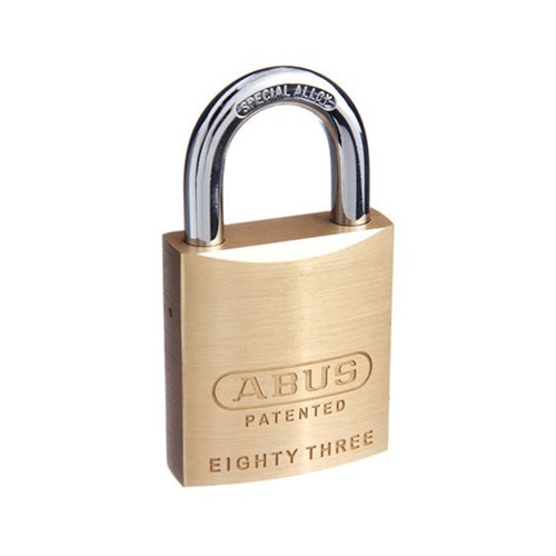 ABUS 83 Series Premium Rekeyable Padlock with 45mm Brass Body and 25mm Hardened Steel Shackle KA 4301 - 8345NKA1