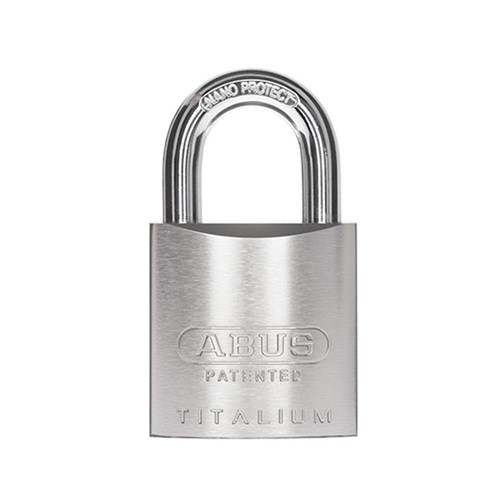 ABUS 83AL Series Premium Rekeyable Padlock with 50mm Silver Aluminium Body and 25mm Hardened Steel Shackle KA 4301 - 83AL50NNATKA1