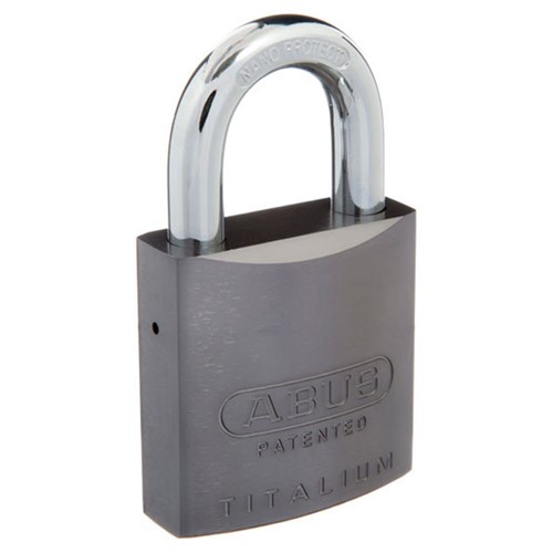 ABUS 83AL Series Premium Rekeyable Padlock with 50mm Titanium Aluminium Body and 25mm Hardened Steel Shackle KD - 83AL50NTITANKD