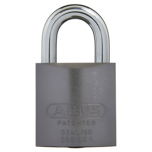 ABUS 83AL Series Premium Rekeyable Padlock with 50mm Titanium Aluminium Body and 25mm Hardened Steel Shackle KD - 83AL50NTITANKD