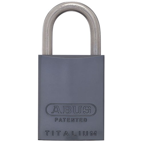 ABUS 83AL Series Premium Rekeyable Padlock with 40mm Titanium Aluminium Body and 25mm Stainless Steel Shackle KD - 83ALIB40TITANKD