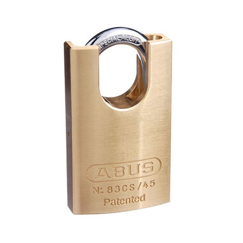 ABUS 83 Series Premium Rekeyable Padlock with 45mm Brass Body and 25mm Concealed Hardened Steel Shackle KA 4301 - 83CS45NKA1